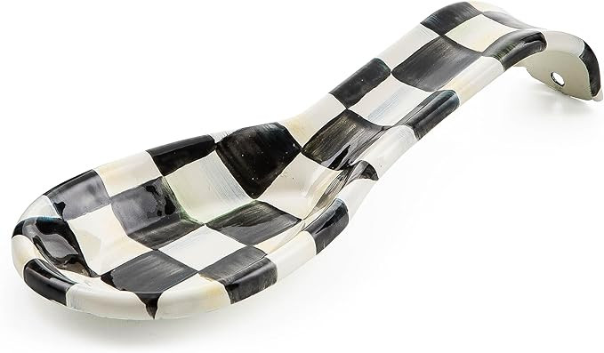 MACKENZIE-CHILDS Enamel Spoon Rest, Kitchen Utensil Rest and Spoon Holder, Kitchen Decor, Black-a... | Amazon (US)