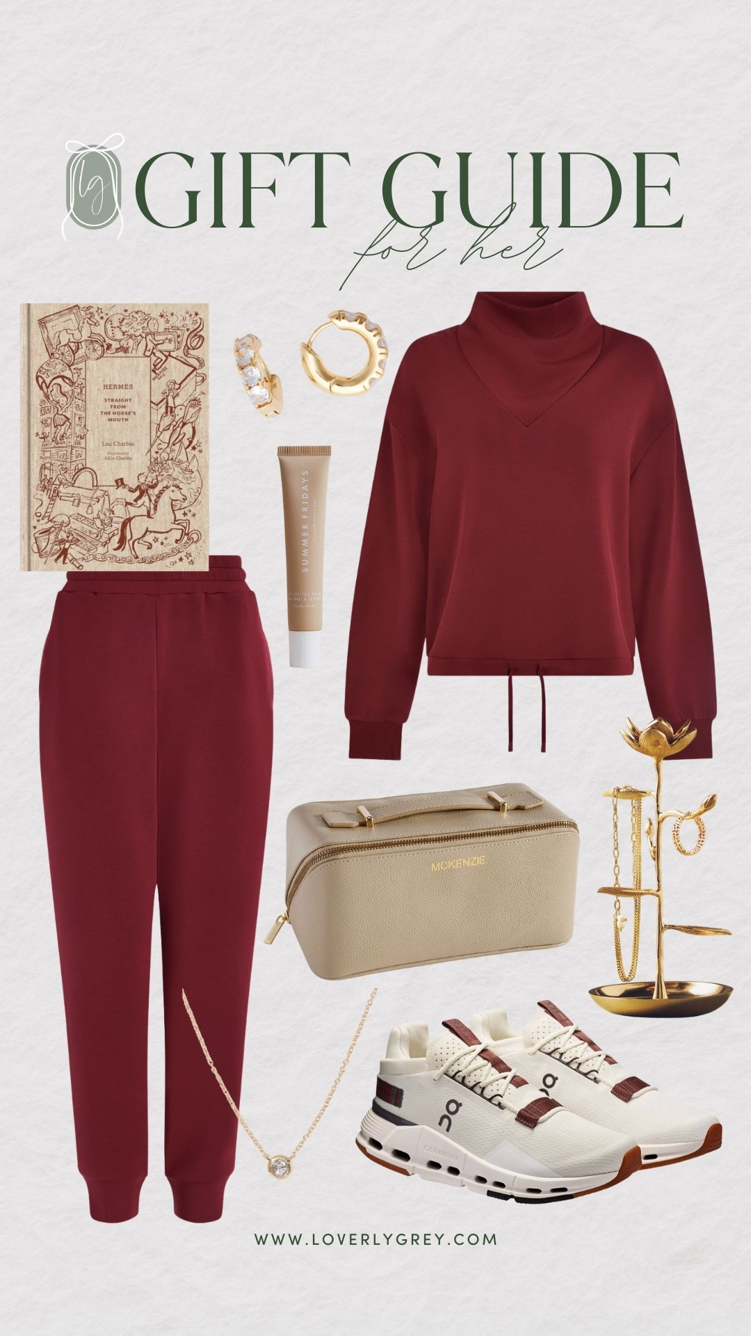 Gift ideas for her this Christmas - perfect for the mom, friend, or you! I have this Varley set, and I am obsessed with this color! These On Clouds have also been one of my favorite pairs of tennis shoes recently! 

Loverly Grey, Varley, loungewear, matching sets, gift ideas for her, beauty, jewelry, on clouds, gift ideas for mom 

#LTKHoliday #LTKGiftGuide