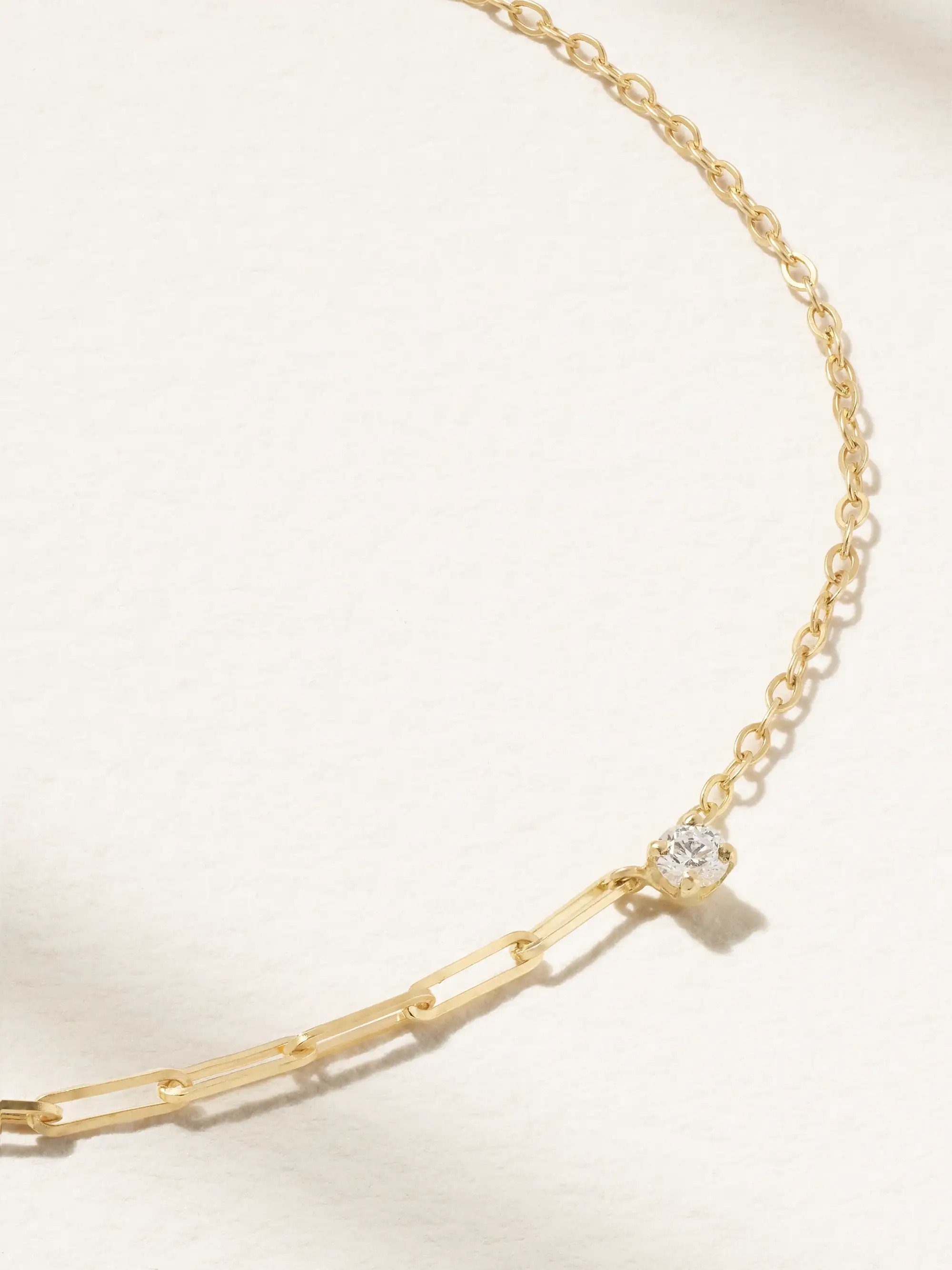 18-karat gold diamond necklace | NET-A-PORTER (US)