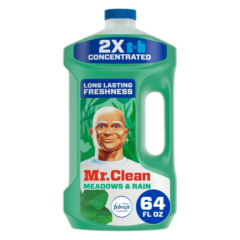 Mr. Clean 2X Concentrated Multi Surface, All Purpose Cleaner with Febreze Meadows & Rain Scent, 6... | Walmart (US)