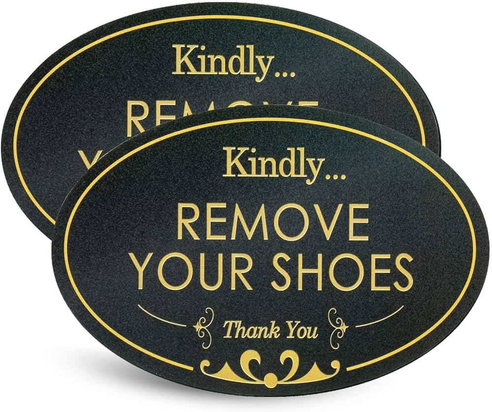 CARGEN Kindly Remove Your Shoes - Please Take Your Shoes Off No Shoes Sign Home Office Spa Wall D... | Amazon (US)