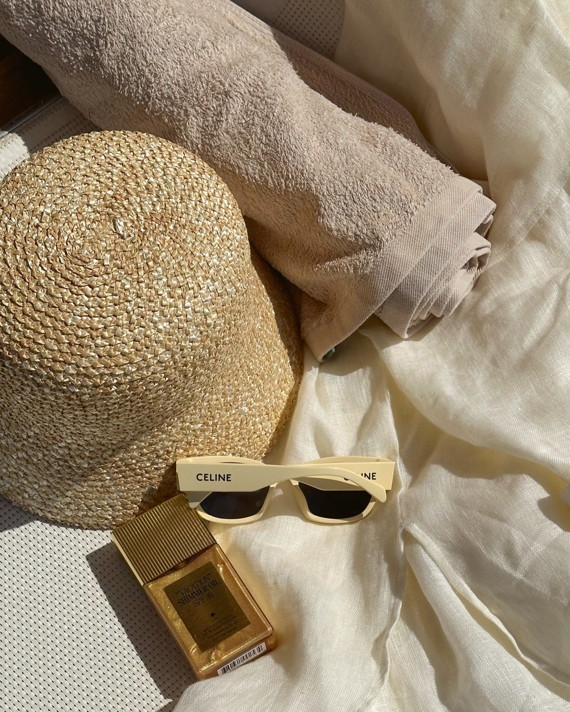 hat, sunnies, spf shimmer oil

#LTKFindsUnder50 #LTKFindsUnder100 #LTKSeasonal
