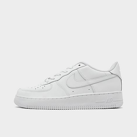 Nike Big Kids' Air Force 1 Low Casual Shoes in White/White Size 4.5 Leather | Finish Line (US)