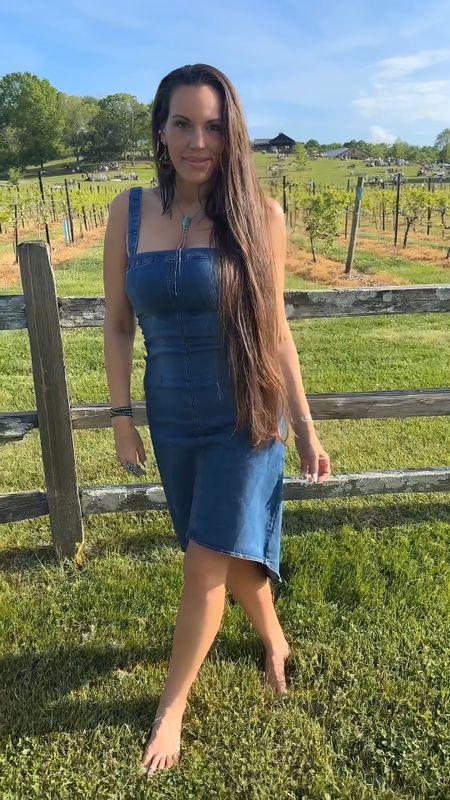Wearing a medium-sized jean dress for a perfect day at the vineyards.

#LTKbeauty #LTKSeasonal #LTKstyletip