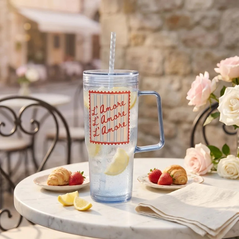 Just Feed Me by Jessie James Decker 30oz Tumbler with Handle and Straw, L'amore | Walmart (US)