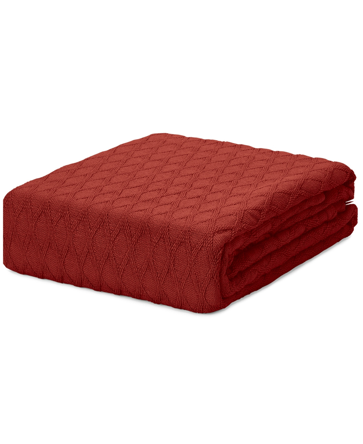 Lauren Ralph Lauren Classic 100% Cotton Blanket, King - Red | Macy's