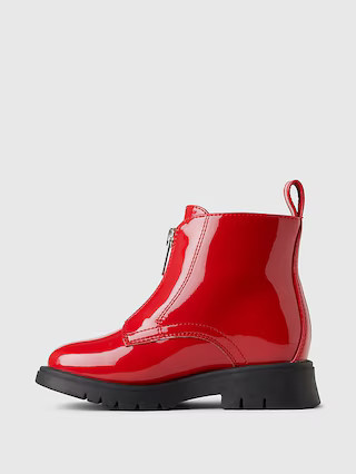 Baby &amp;amp; Toddler Vegan Patent Leather Ankle Boots | Gap (US)