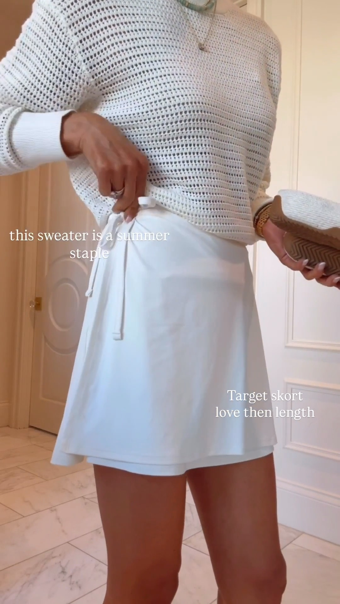Casual  outfit for the busy, everyday mom. 

I’m wearing:
• XS in @Target skort
• Small in sweater from @Shopbop

#LTKsummer #LTKstyletip