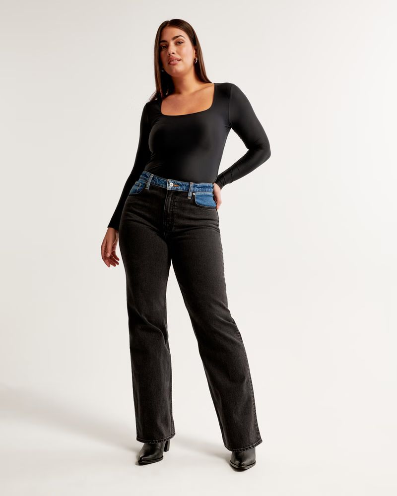 Curve Love High Rise 90s Relaxed Jean | Abercrombie & Fitch (US)