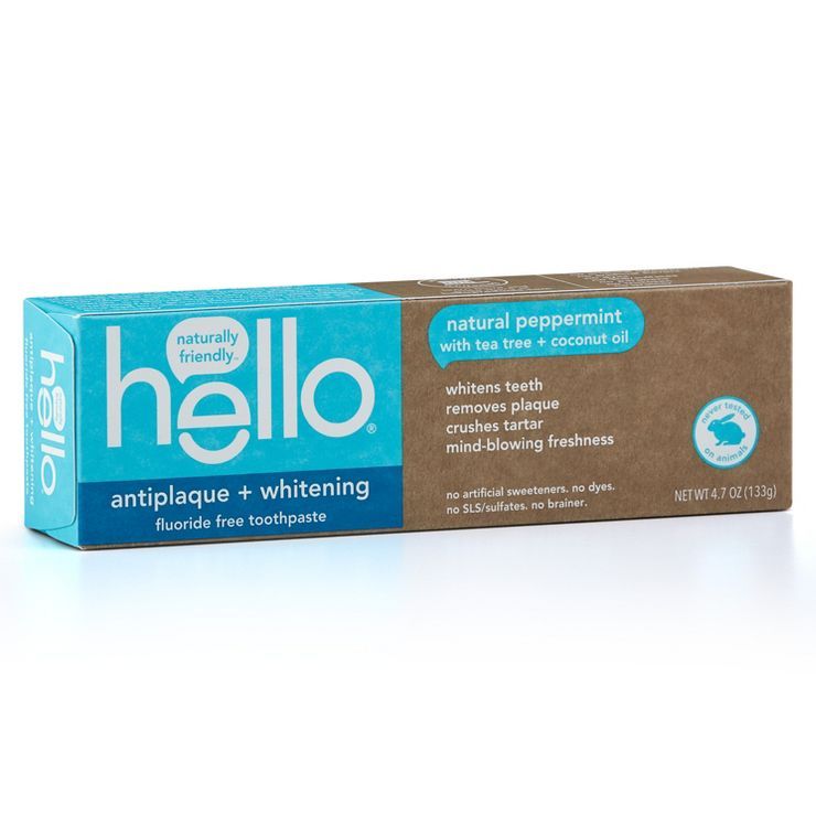 hello Antiplaque and Whitening Fluoride-Free Toothpaste , SLS Free and Vegan - 4.7oz | Target