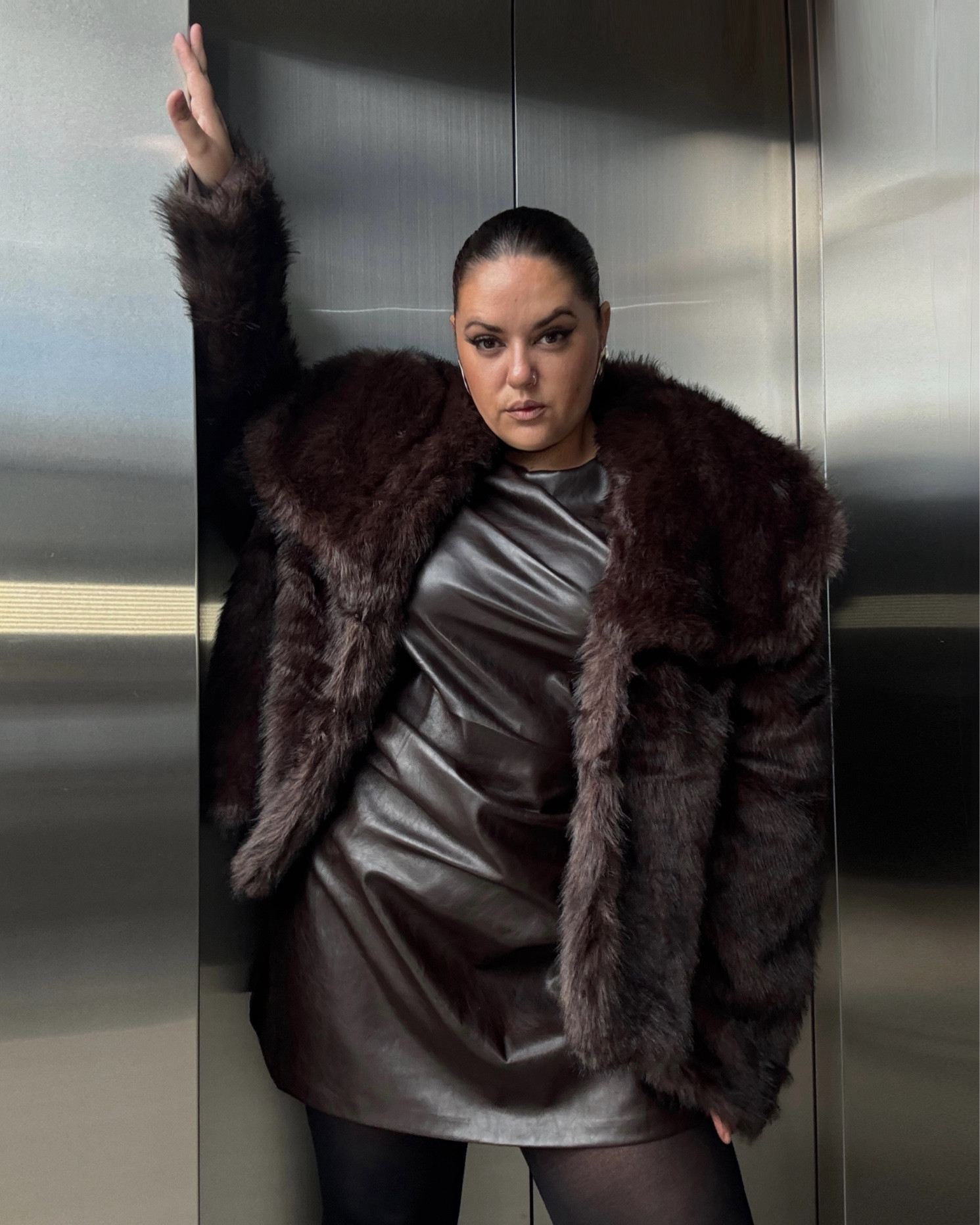 The faux leather and faux fur combo just never misses 😍🤎

#LTKplussize #LTKmidsize #LTKpartywear