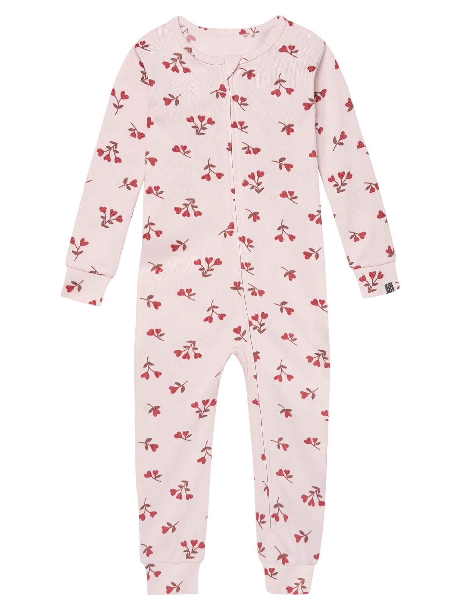 Modern Moments by Gerber Toddler Neutral Valentine´s Day One-Piece Pajama, Sizes 12M-5T | Walmart (US)