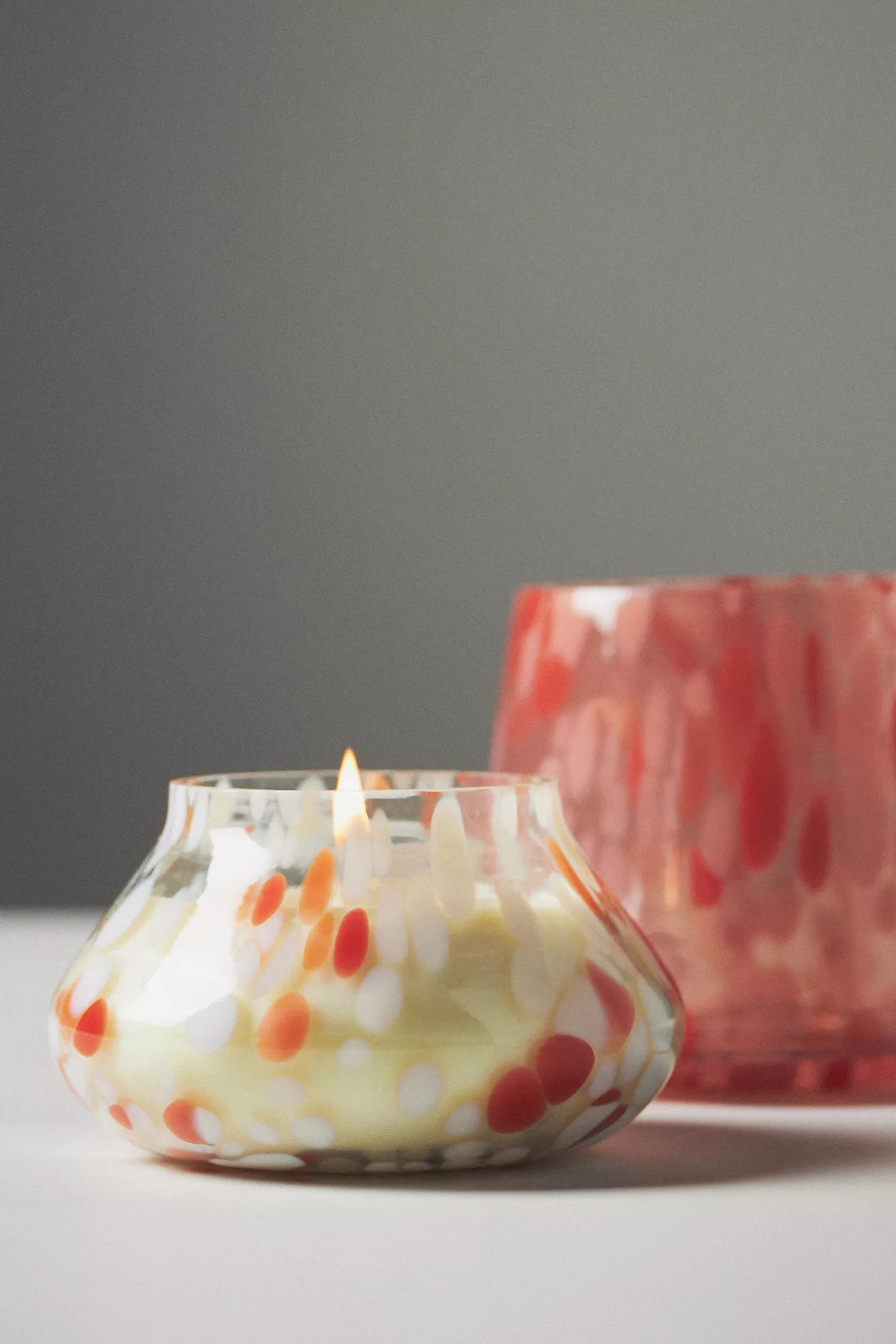 Cheena Night Gardenia Floral Fruity Glass Mushroom Lamp Candle | Anthropologie (US)