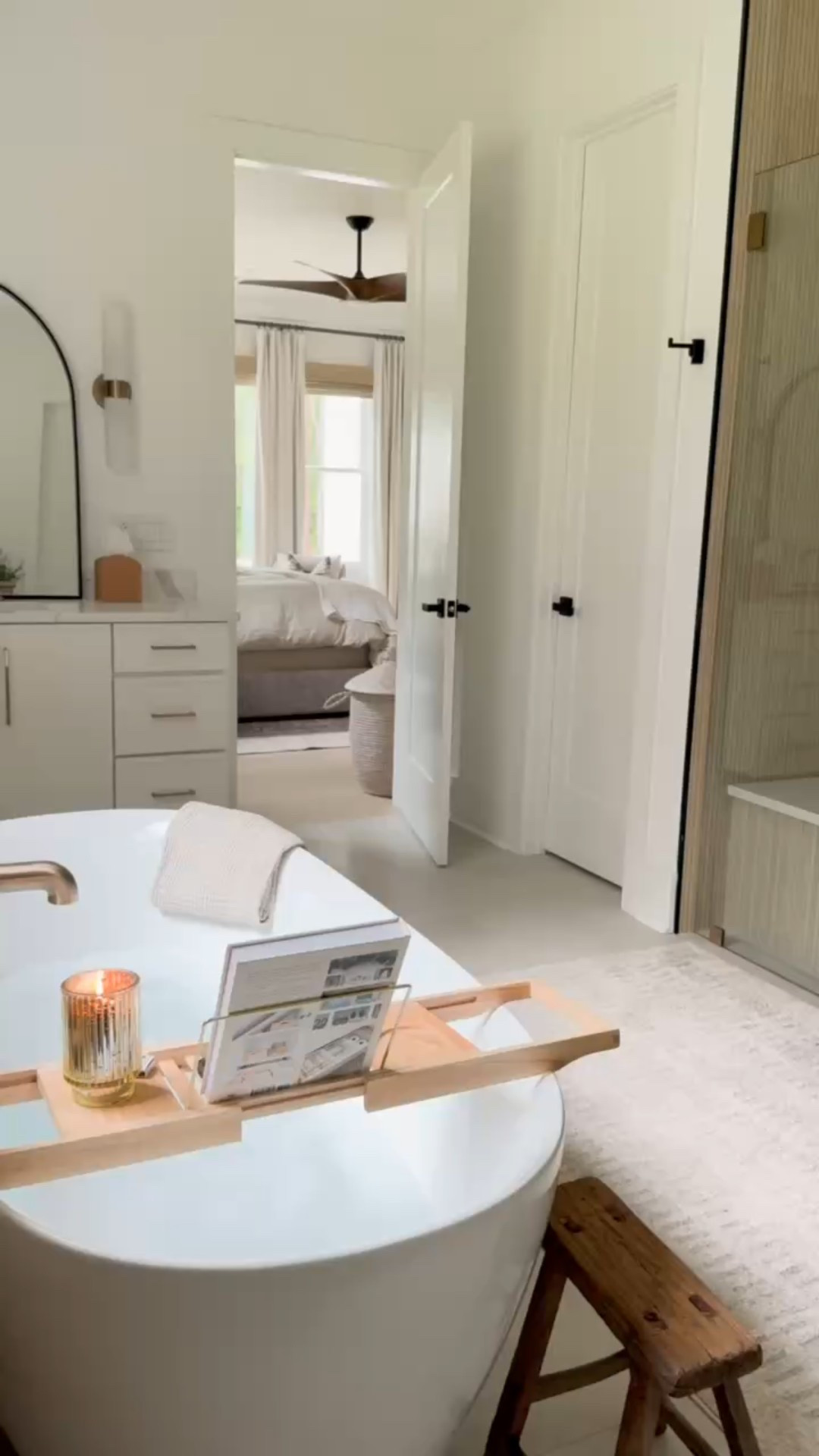 ✨ Modern Classic Haven ✨ White & wood tones, clean lines, and a touch of farmhouse warmth — this transitional bath is all about timeless style with a fresh twist. #ModernClassic #TransitionalDesign #CleanAndCalm #ModernFarmhouse #porcheandco

#LTKHome #LTKStyleTip