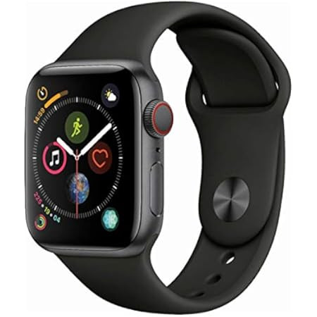 Apple Watch Series 7 GPS + Cellular, 41mm Midnight Aluminum Case with Midnight Sport Band - Regular  | Amazon (US)