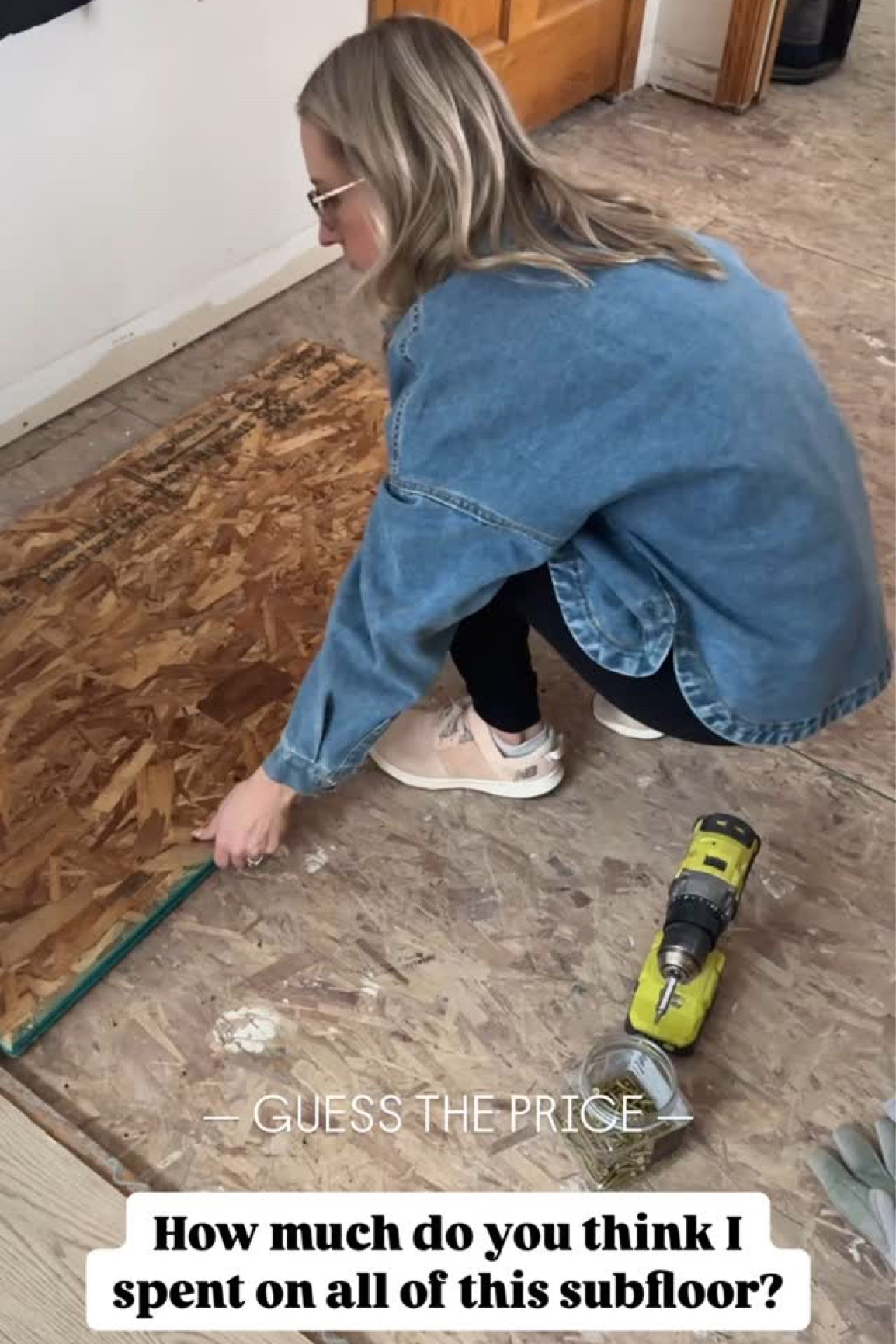 — GUESS THE PRICE — How much do you think I spent on all of this subfloor?

DIY Projects | Flooring | Tools 

Come Stay Awhile, Amanda Vernaci