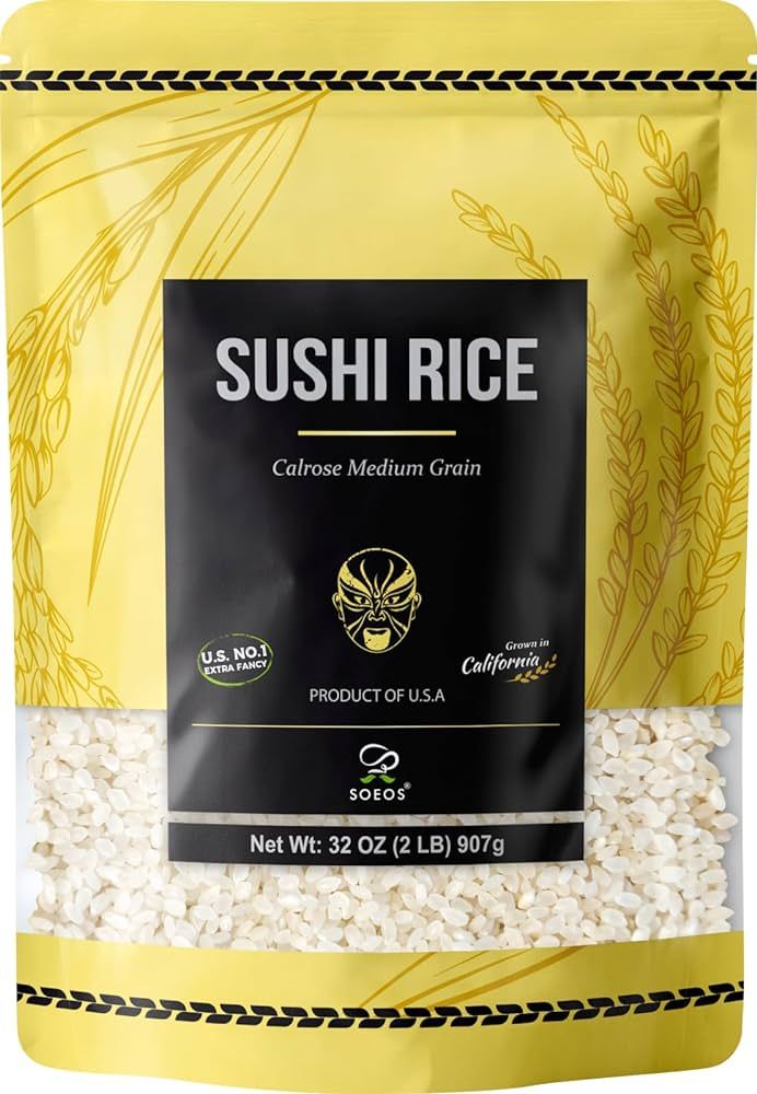 Soeos Premium Sushi Rice, 2lb, Calrose White Rice, Dried White Rice, White Sicky Rice, Best Rice ... | Amazon (CA)