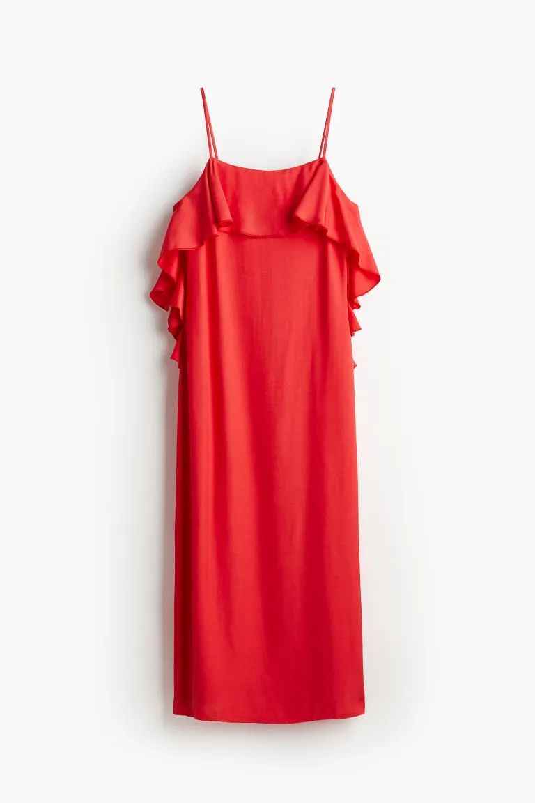 Flounce-trimmed Slip Dress | H&M (US + CA)
