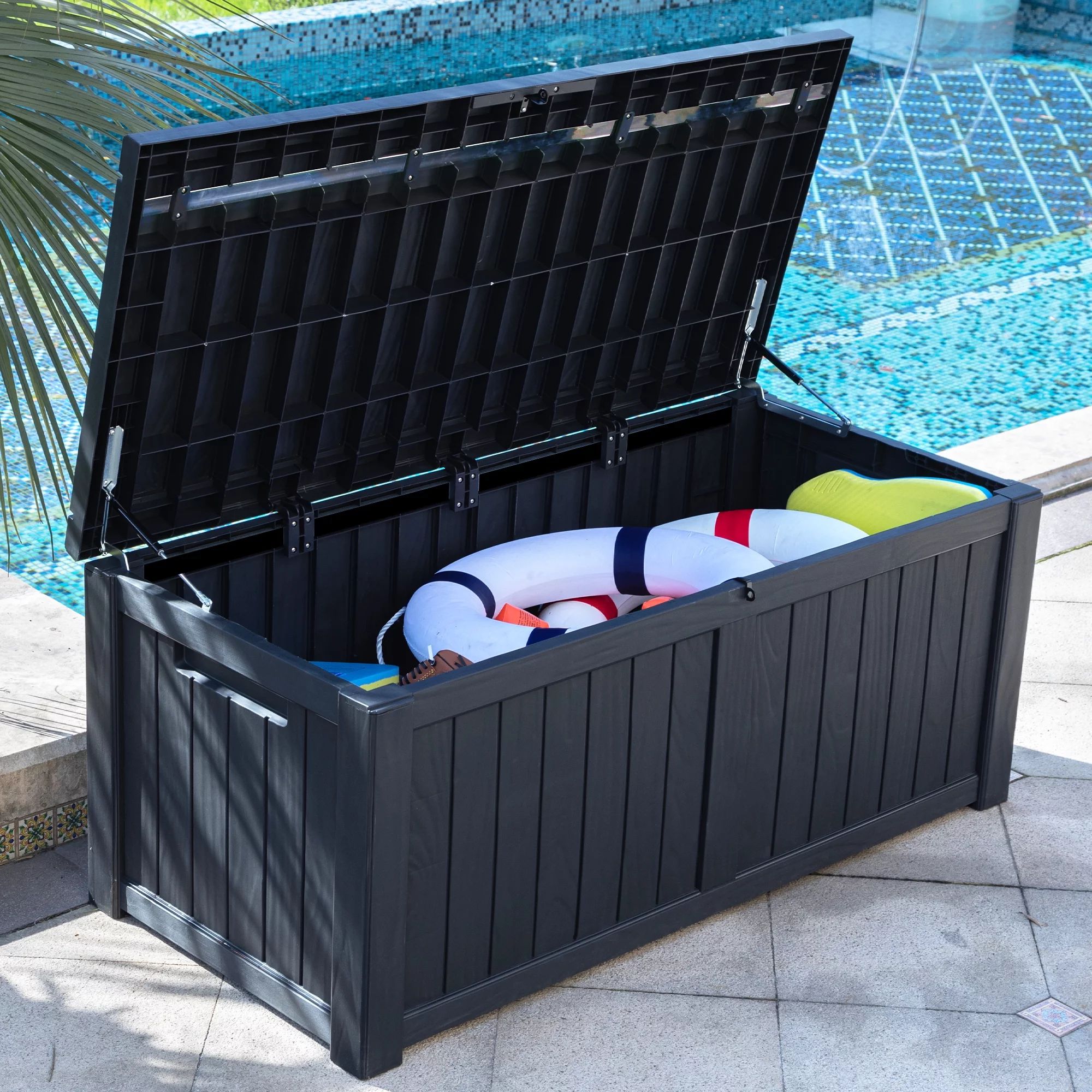 Dextrus Outdoor Patio Deck Box Storage Waterproof Heavy Duty Large Organizer,119 gal, Pool, Plast... | Walmart (US)