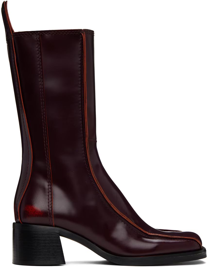 Miista - Burgundy Mariela Boots | SSENSE