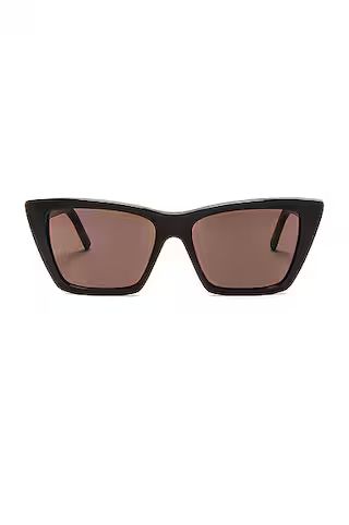 Saint Laurent Mica Sunglasses in Black | FWRD | FWRD 