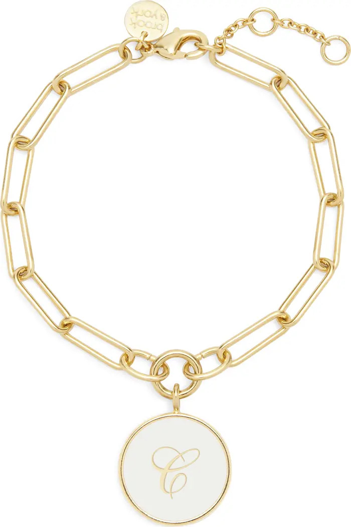 Callie Initial Enamel Pendant Bracelet | Nordstrom