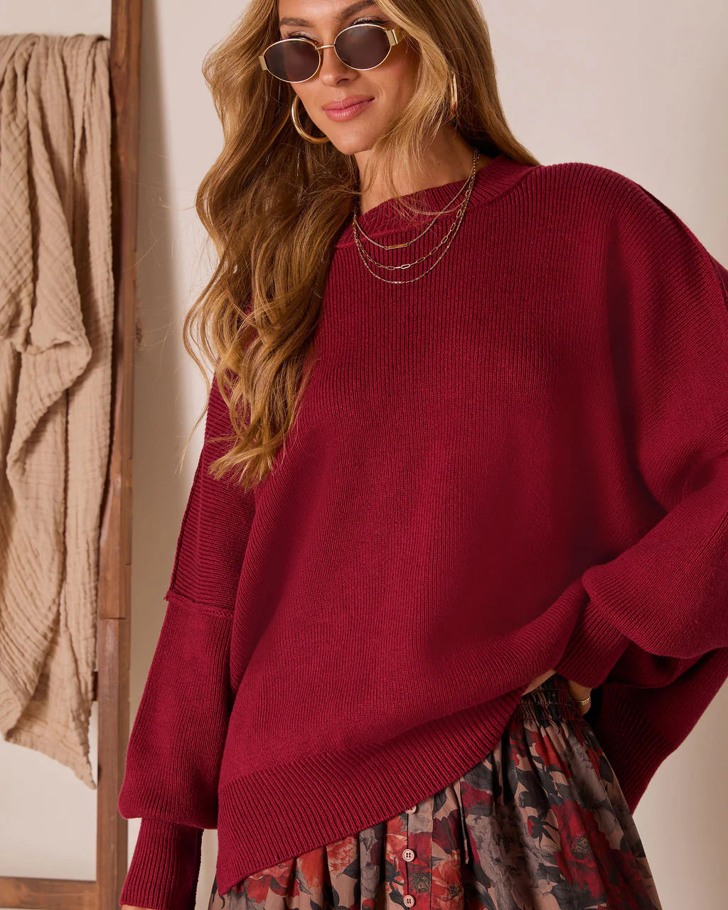 Elouise Knit Oversized Pullover Sweater | VICI
