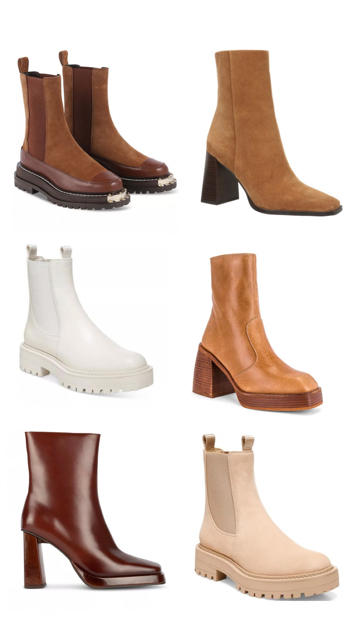 Browns and beiges. 

#LTKstyletip #LTKshoecrush #LTKGiftGuide