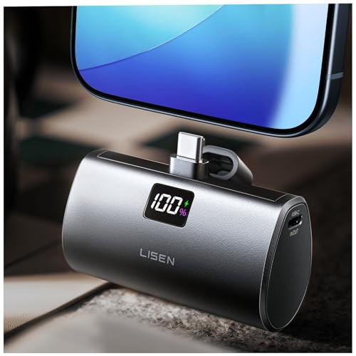 LISEN Mini Portable Charger USB C Power Bank for iPhone 17 Pro Max 7000mAh [No Cable Needed, Charge Myself & Other Phones], 22.5W Fast Charging for iPhone 17/16/15,Samsung,Pixel, iPad, AirPods | Amazon (US)