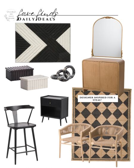 Daily deals and finds. Modern home decor neutral.
Black and white abstract art.
Counter stools.
Woven chairs 

#LTKFind #LTKsalealert #LTKhome