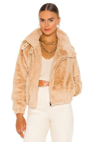Bubish Orlando Faux Fur Jacket in Beige from Revolve.com | Revolve Clothing (Global)