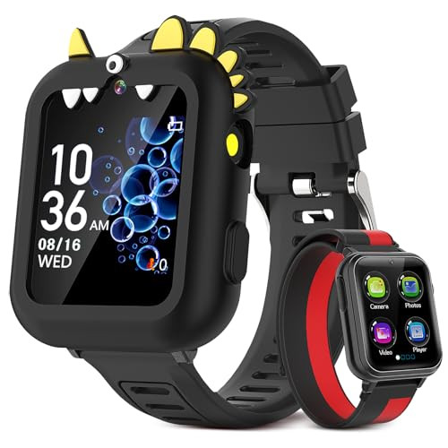 Kids Smart Watch Boys Gift Age 3-12 with 39 Games Alarm Camera Video Black | Amazon (US)