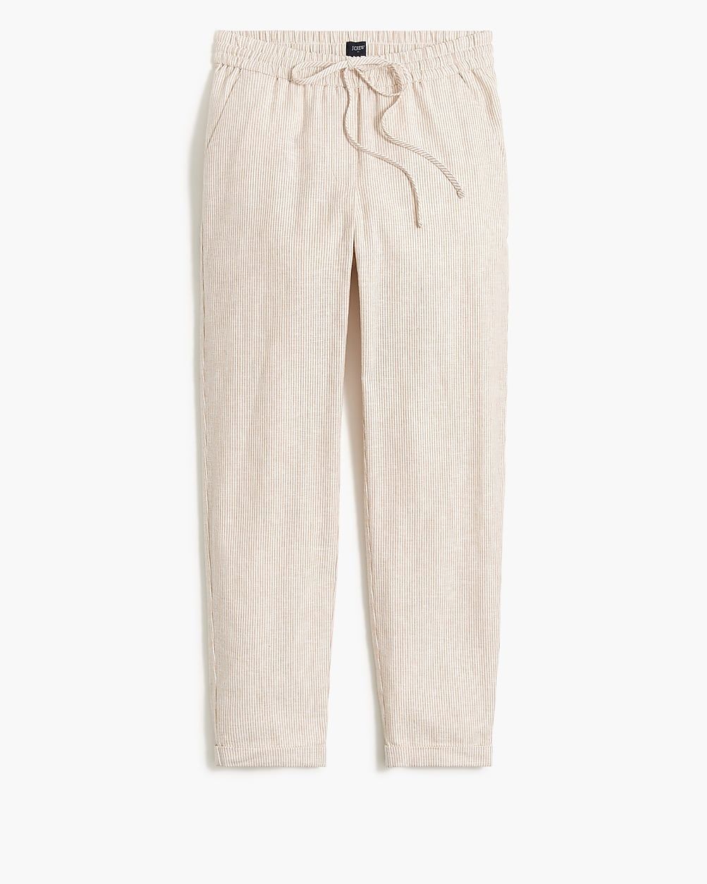 Striped linen-cotton blend drawstring pant | J.Crew Factory