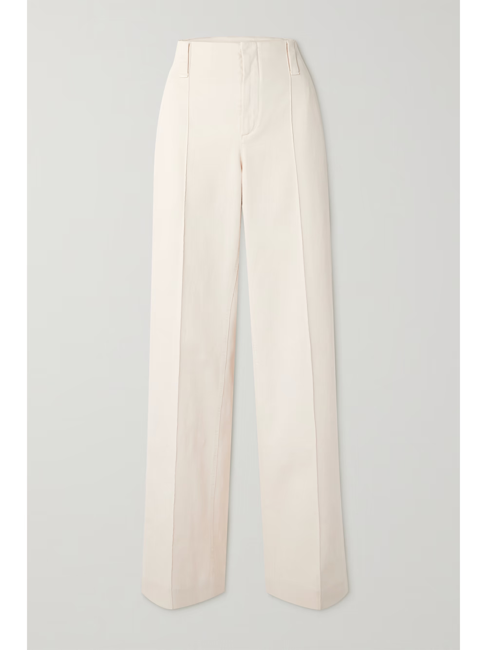 Beige Cotton-blend twill wide-leg pants | BRUNELLO CUCINELLI | NET-A-PORTER | NET-A-PORTER (UK & EU)
