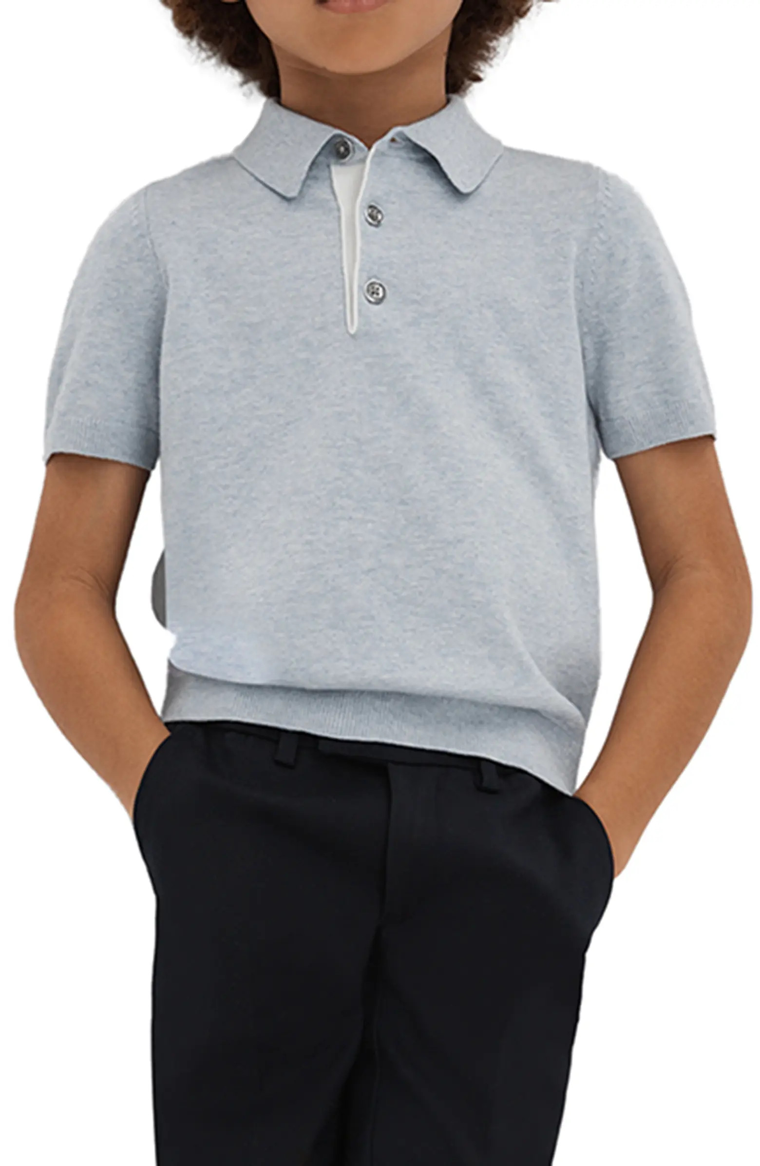 Reiss Kids' Finch sr. Heathered Polo Sweater | Nordstrom | Nordstrom