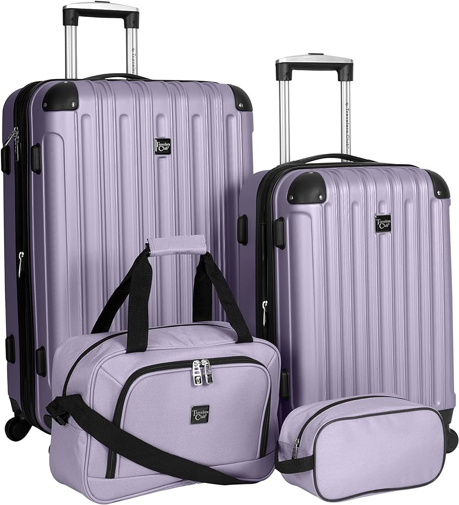 Travelers Club Midtown Hardside 4-Piece Luggage Travel Set, Expandable, Tan | Amazon (US)