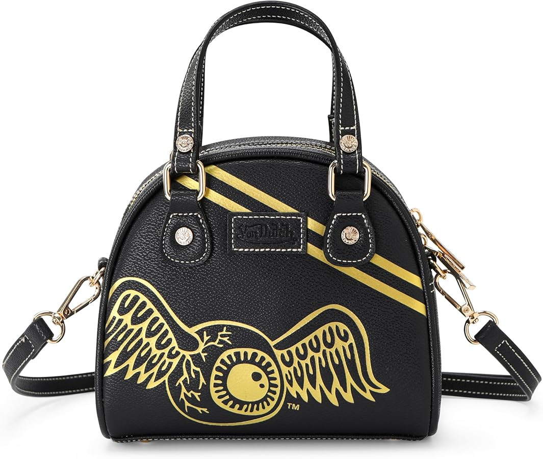 Von Dutch Womens Classic Bowling Bag Purse - Womens Handbag with Adjustable Strap, Spacious Inter... | Amazon (US)