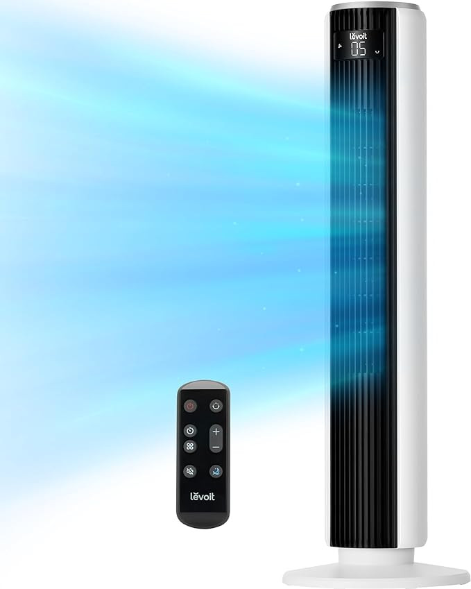 LEVOIT - Tower Fan for Bedroom - Quiet for Sleep - 4 Modes/5 Speeds/12H Timer - 25ft/s Velocity -... | Amazon (US)