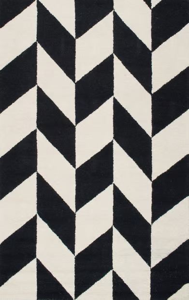 Black and White Retro Checker Tiles 4' x 6' Area Rug | Rugs USA