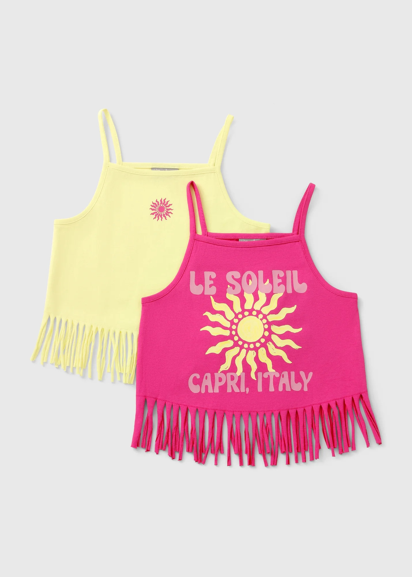 2 Pack Girls Multicolour Holiday Tassel Vests (7-15yrs) | Matalan (UK)