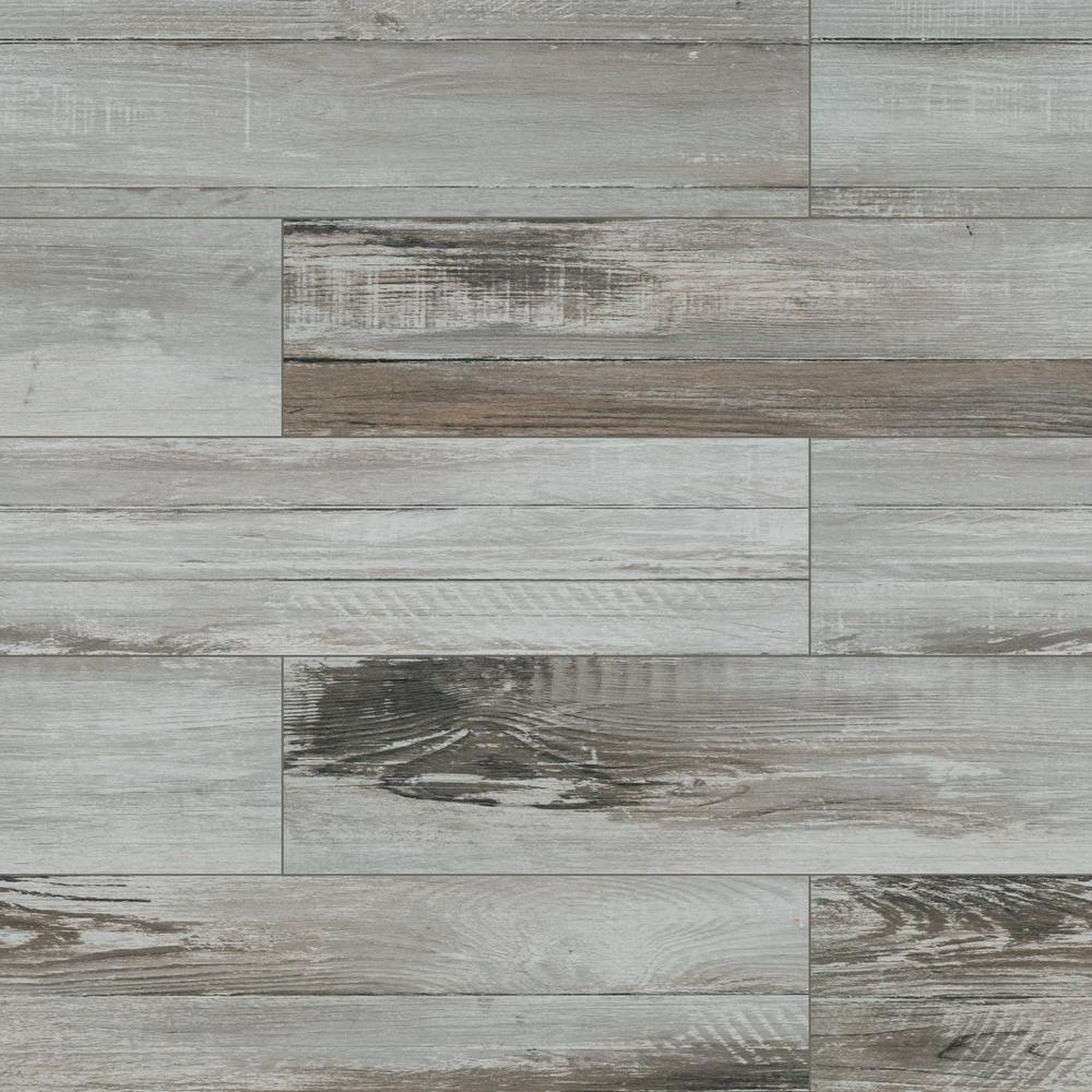Duttonwood Ash 7 in. x 20 in. Glazed Ceramic Floor and Wall Tile (14.58 sq. ft. / case) | The Home Depot