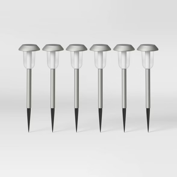 6pk Stainless Steel Pathway Light Silver - Project 62™ | Target