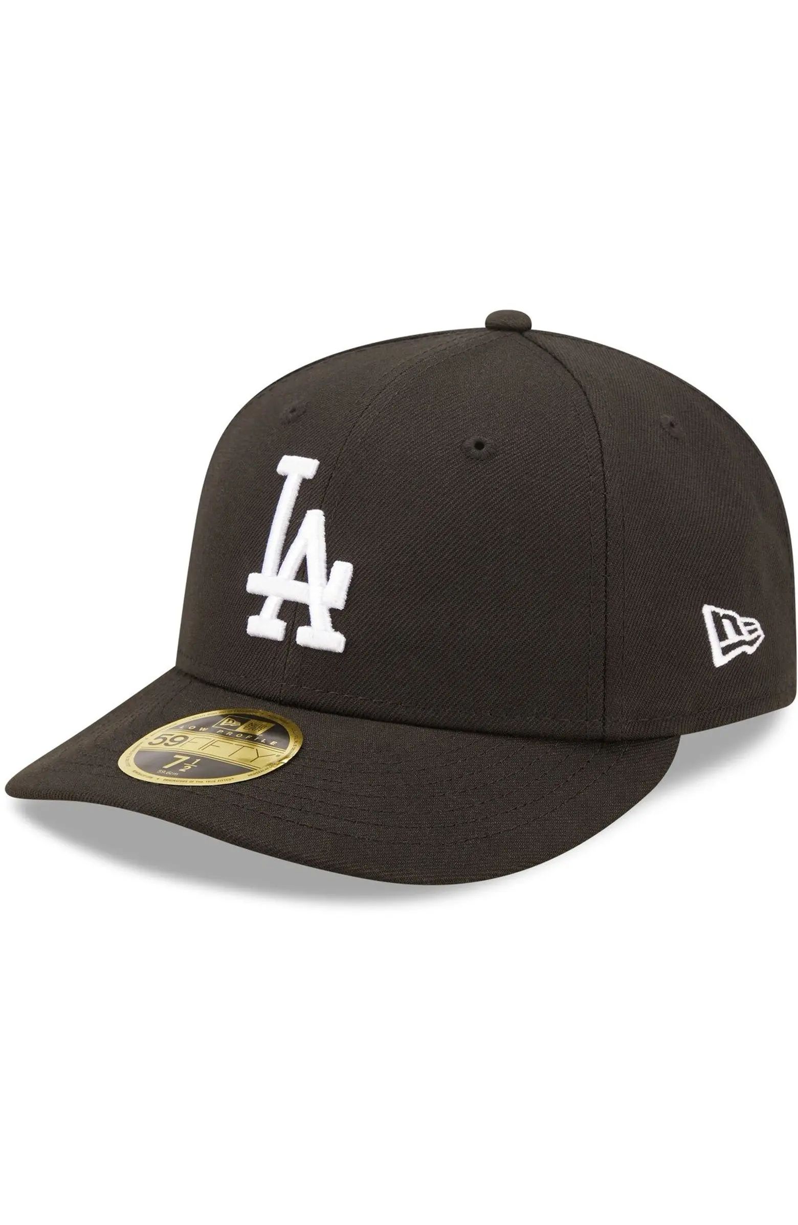 Men's New Era Los Angeles Dodgers Black & White Low Profile 59FIFTY Fitted Hat | Nordstrom