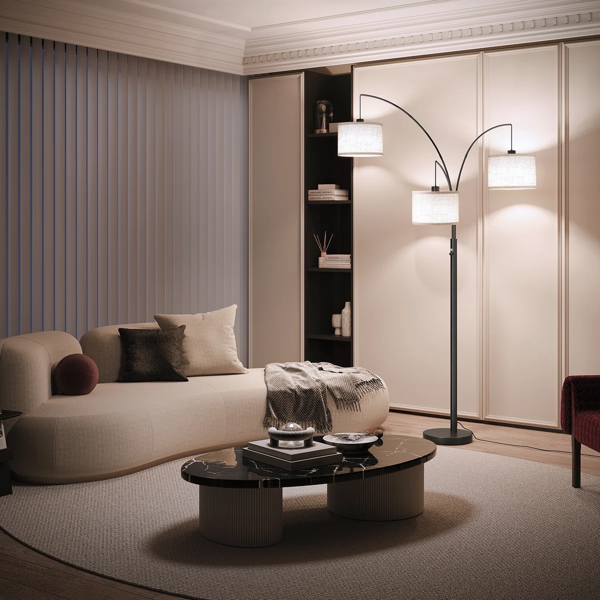 Bidal 3-Light Modern Arc Tree Floor Lamp | Wayfair North America