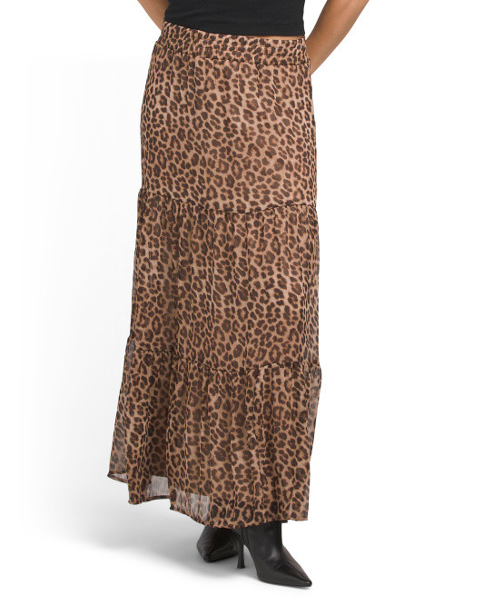 Leopard Print Skirt | TJ Maxx