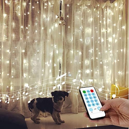 String Lights Curtain,USB Powered Fairy Lights for Bedroom Wall Wedding Party Valentines Day Deco... | Amazon (US)
