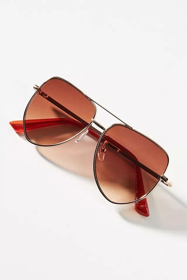 Geo Aviator Sunglasses | Anthropologie (US)