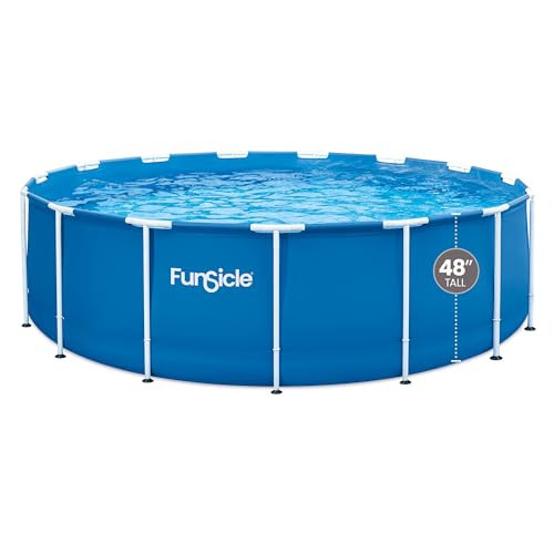 Funsicle Activity 15' x 48" Round Outdoor Above Ground Swimming Pool, Includes Repair Patch | Amazon (US)