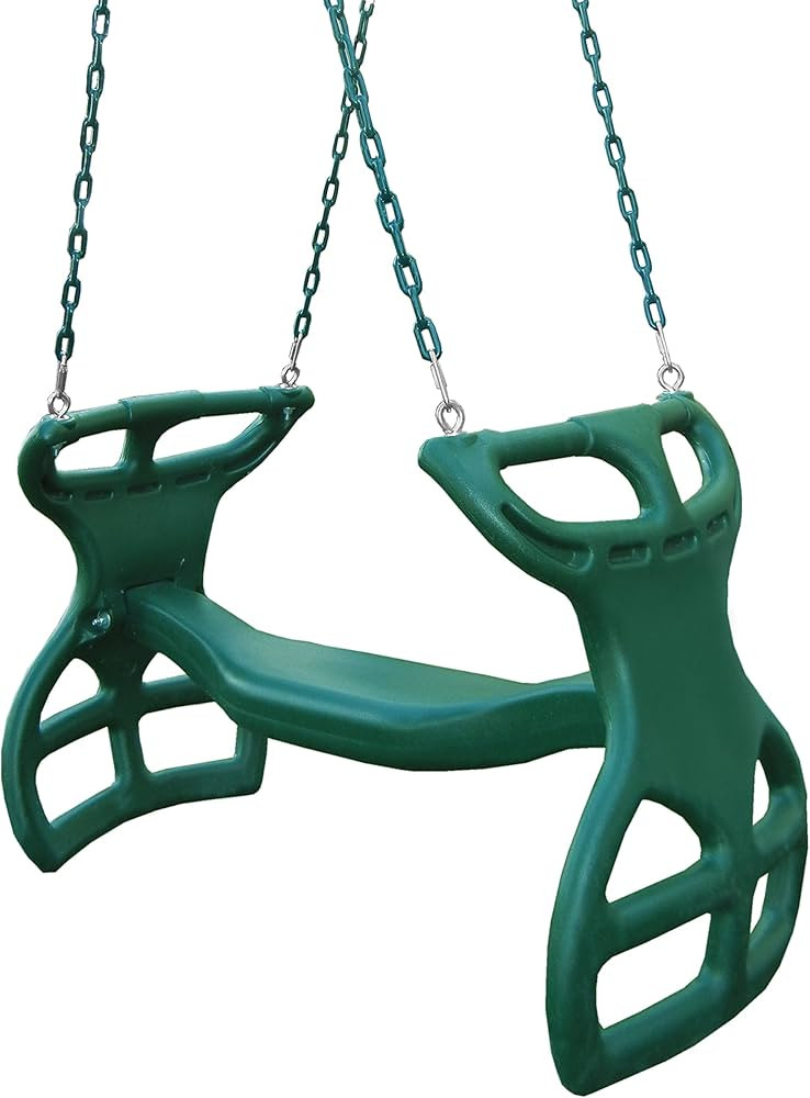 Gorilla Playsets 04-0037-G Dual Ride Glider Back-to-Back Tandem Swing, Green, Green Plastic Coate... | Amazon (US)