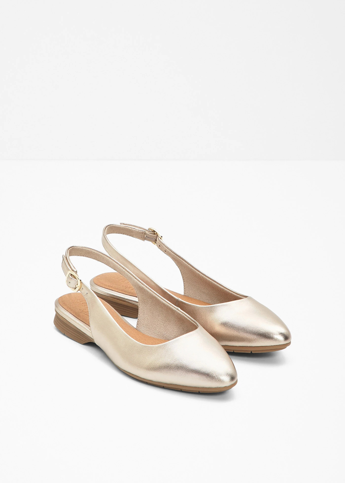 Jana slingback ballerina's in comfortabele wijdte goudkleur | Bonprix NL (Influencer)